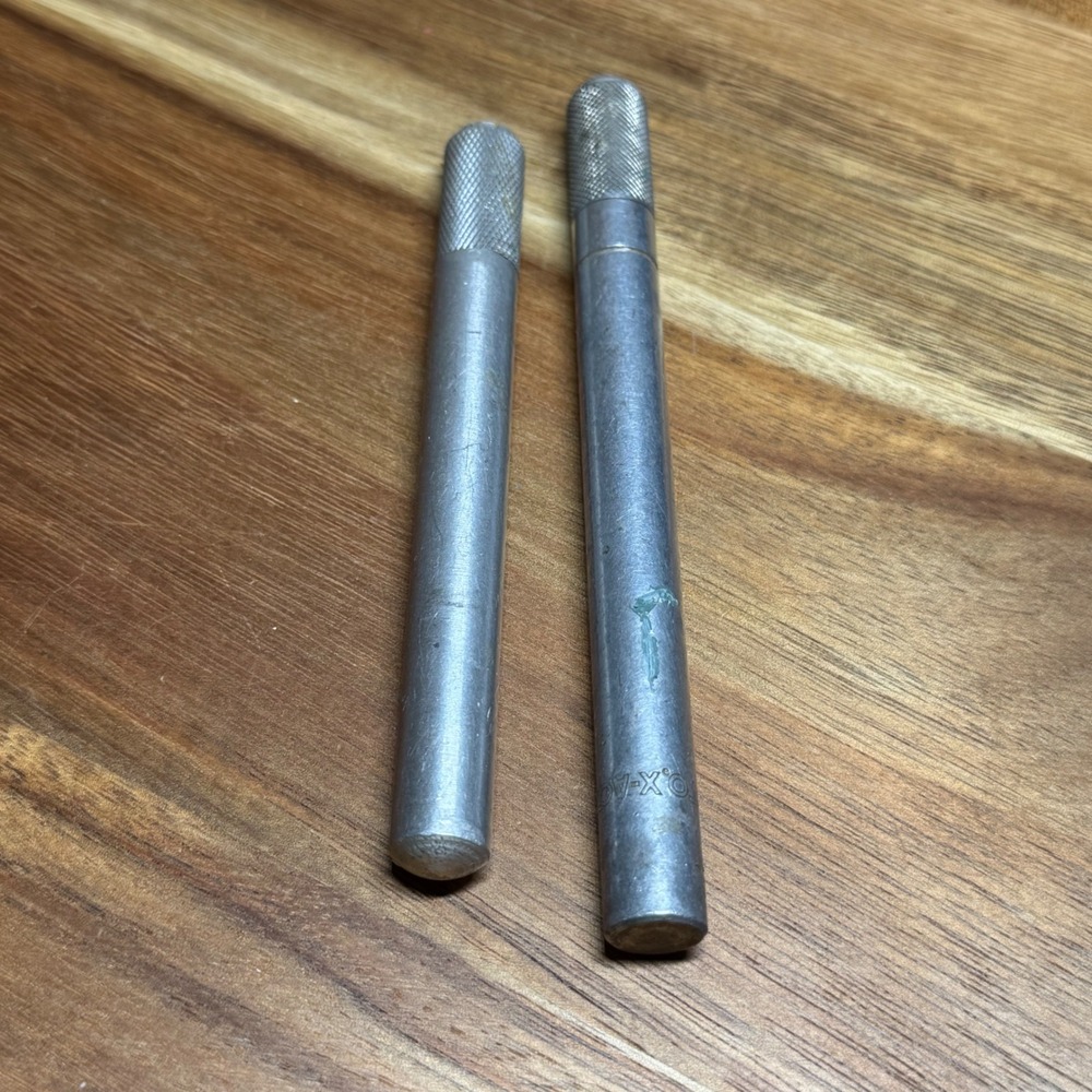 Vintage Metal X-acto Set Knurled Grip Manual Hand Tools for Hobby Craft 2pc